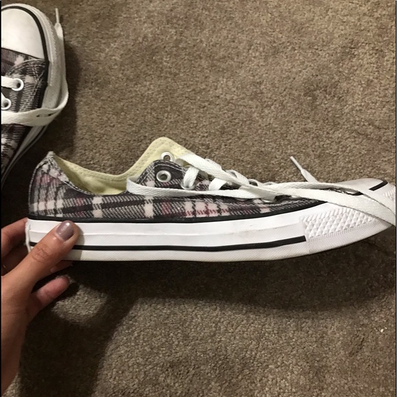 Purple Plaid Converse - Picture 2 of 5
